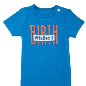 Funny Baby Onesie "Birth #Nailedit"
